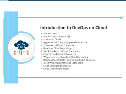 Introduction to devops on cloud deployment model ppt presentation ideas