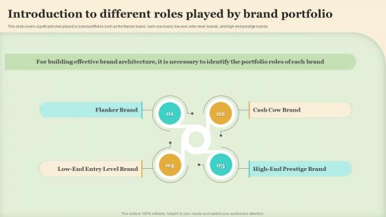 Introduction To Different Roles Played By Brand Portfolio Making Brand Portfolio Work