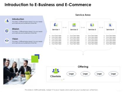 Introduction to e business and e commerce e business management ppt mockup