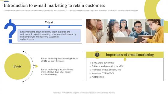 Introduction To E Mail Marketing To Retain Brand Enhancement Marketing Strategy SS V