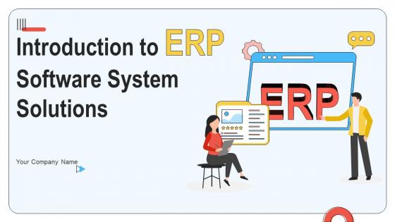 Introduction To ERP Software System Solutions Powerpoint PPT Template Bundles DK MD