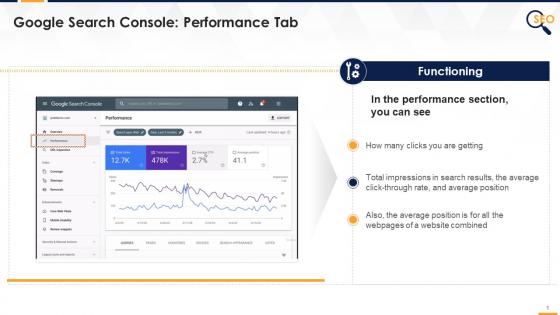 Introduction to google search console performance tab edu ppt