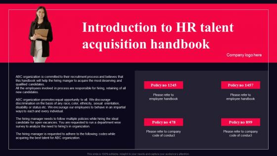 Introduction To Hr Talent Acquisition Handbook Talent Acquisition Management Guide For Organization