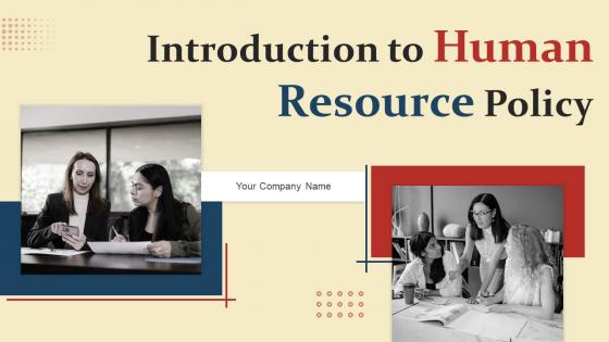 Introduction To Human Resource Policy Powerpoint Presentation Slides HB V