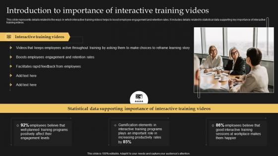 Introduction To Importance Of Interactive Training Videos Synthesia AI Text To Video AI SS V