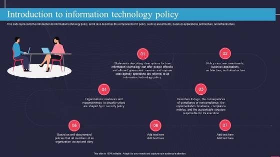 Introduction To Information Technology Policy Information Technology Policy