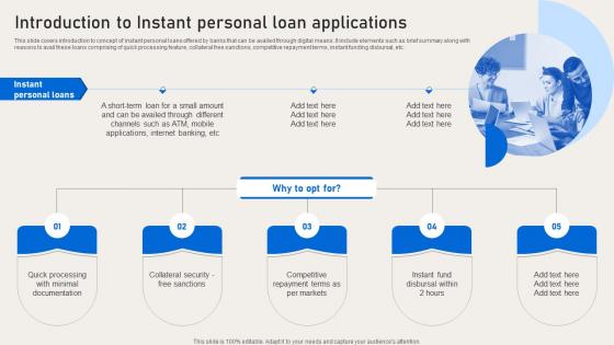 Introduction To Instant Personal Loan Applications Deployment Of Banking Omnichannel