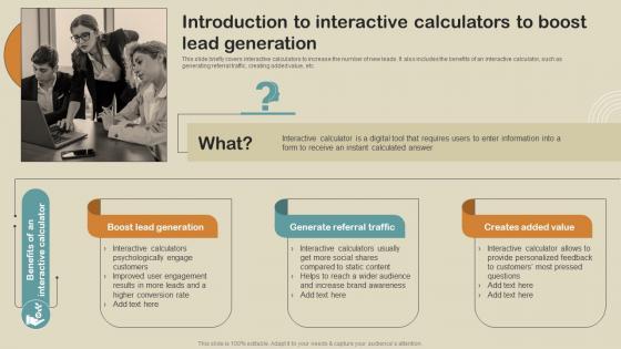 Introduction To Interactive Calculators To Boost Lead Boost Customer Engagement MKT SS