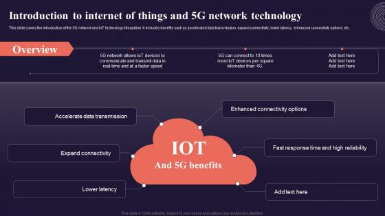 Introduction To Internet Of Things And 5g Network Introduction To Internet Of Things IoT SS