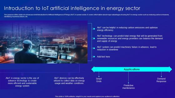 Introduction To IOT Artificial Intelligence In Energy Sector Merging AI And IOT