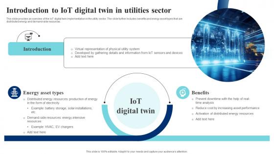 Introduction To IoT Digital Twin In Utilities Sector IoT Digital Twin Technology IOT SS