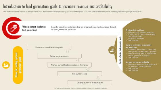 Introduction To Lead Generation Goals To Increase Lead Generation Strategy To Increase Strategy SS