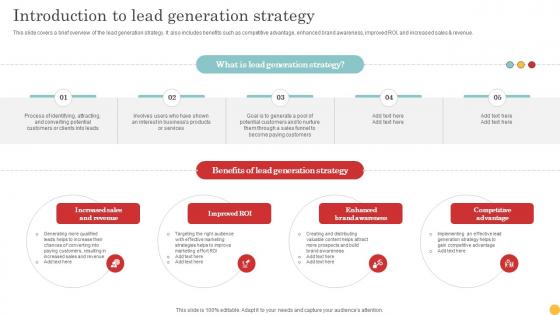Introduction To Lead Generation Strategy Lead Generation Tactics To Get Strategy SS V