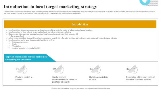 Introduction To Local Target Marketing Strategy How To Create A Target Market Strategy Strategy Ss V