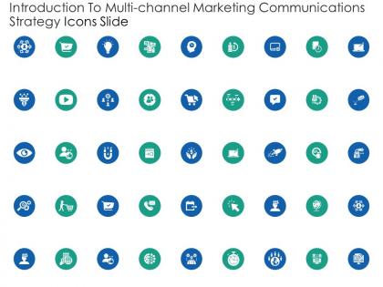 Introduction to multichannel marketing communications strategy icons slide