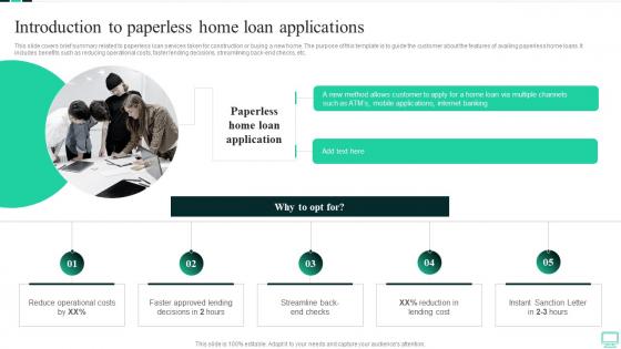 Introduction To Paperless Home Loan Applications Omnichannel Banking Services