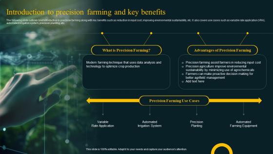 Introduction To Precision Farming And Key Benefits Improving Agricultural IoT SS