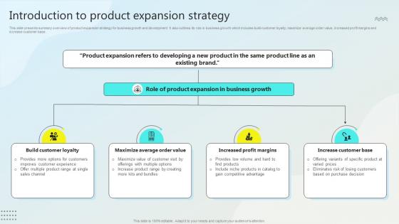 Introduction To Product Expansion Strategy Steps For Business Growth Strategy SS