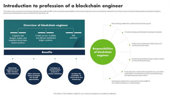 Introduction To Profession Of A Blockchain Engineer Complete Guide To Becoming BCT SS V