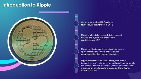 Introduction To Ripple As A Key Cryptocurrency Training Ppt