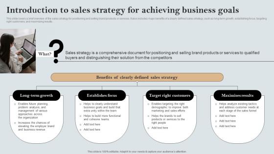 Introduction To Sales Strategy For Achieving A Comprehensive Guide MKT SS V