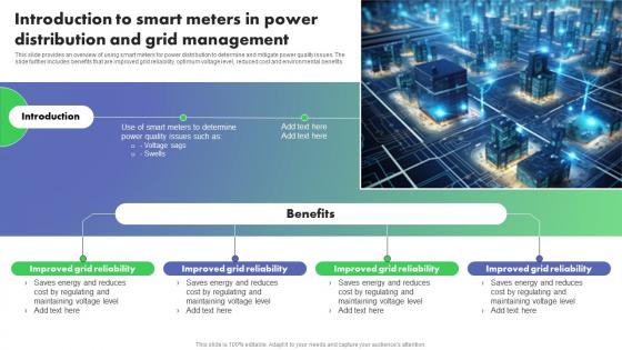 Introduction To Smart Meters In Power Optimizing Energy Through IoT Smart Met IoT SS