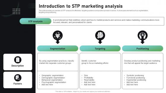 Introduction To STP Marketing Analysis Segmentation Targeting Positioning Analysis