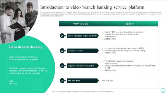 Introduction To Video Branch Banking Service Platform Omnichannel Banking Services