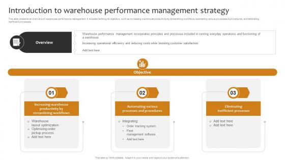 Introduction To Warehouse Performance Management Strategy Implementing Cost Effective Warehouse Stock