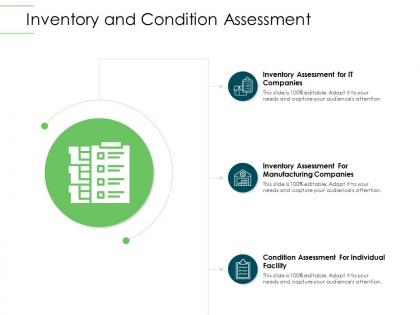 Inventory and condition assessment infrastructure planning