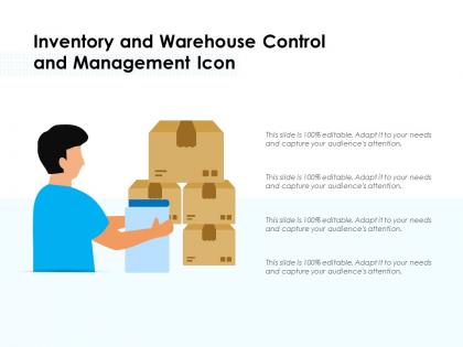 Inventory and warehouse control and management icon