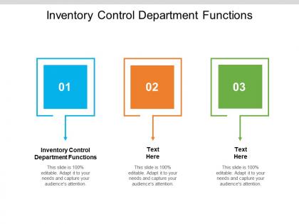 Inventory control department functions ppt powerpoint presentation ideas elements cpb