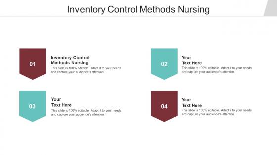 Inventory Control Methods Nursing Ppt Powerpoint Presentation Outline File Formats Cpb