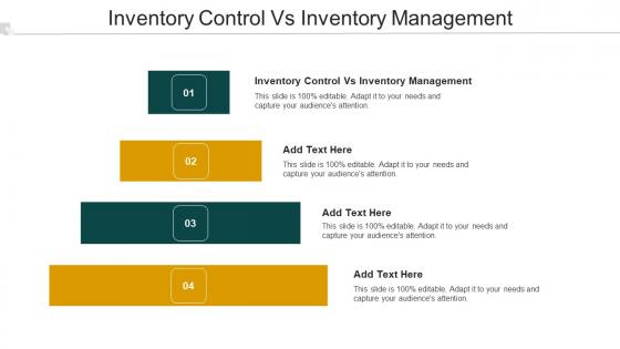 Inventory Control Vs Inventory Management Ppt Powerpoint Presentation Show Cpb
