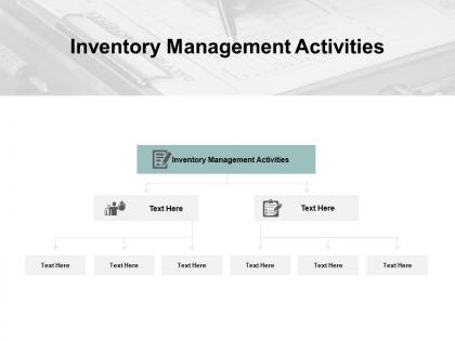 Inventory management activities ppt powerpoint presentation icon cpb