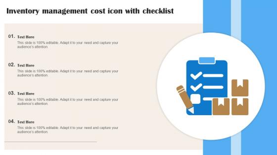 Inventory Management Cost Icon With Checklist