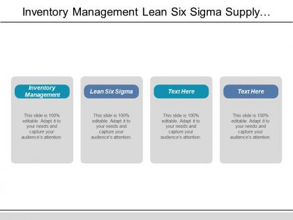 Inventory management lean six sigma supply chain management cpb