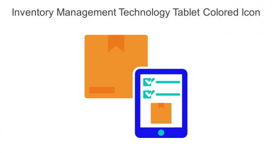 Inventory Management Technology Tablet Colored Icon In Powerpoint Pptx Png And Editable Eps Format