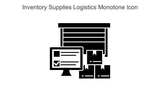 Inventory Supplies Logistics Monotone Icon In Powerpoint Pptx Png And Editable Eps Format