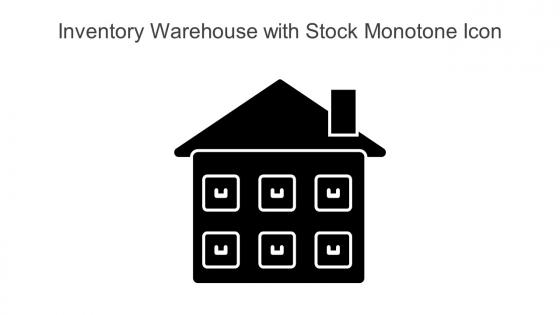 Inventory Warehouse With Stock Monotone Icon In Powerpoint Pptx Png And Editable Eps Format