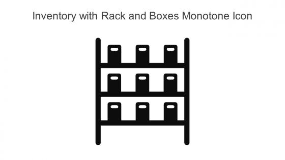 Inventory With Rack And Boxes Monotone Icon In Powerpoint Pptx Png And Editable Eps Format