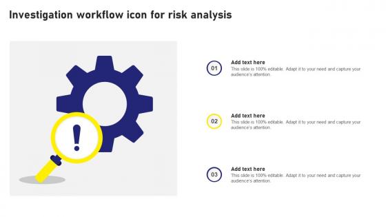Investigation Workflow Icon For Risk Analysis