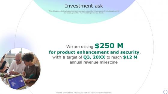 Investment Ask Grammarly Investor Funding Elevator Pitch Deck