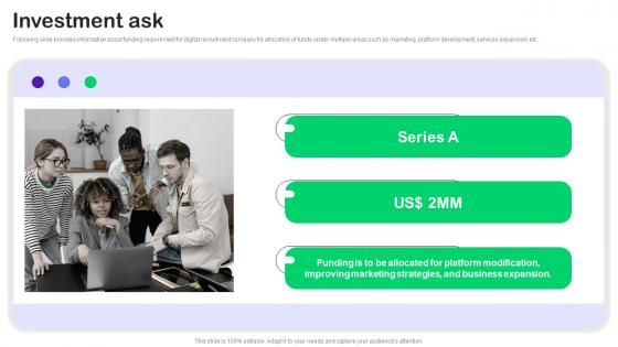 Investment Ask VCV Investor Funding Elevator Pitch Deck