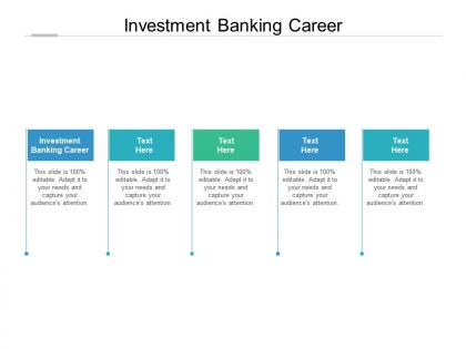 Investment banking career ppt powerpoint presentation pictures layout cpb