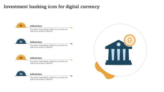 Investment Banking Icon For Digital Currency
