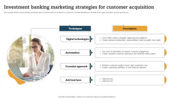 Investment Banking Marketing Strategies For Customer Acquisition