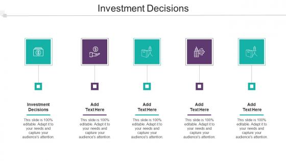 Investment Decisions Ppt Powerpoint Presentation Pictures Format Cpb