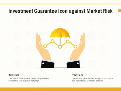 Investment guarantee icon against market risk