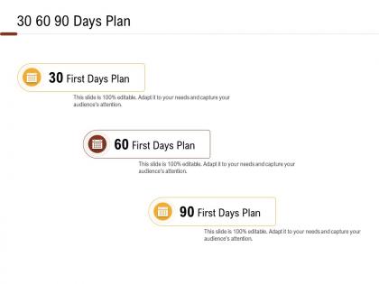 Investment in land and building 30 60 90 days plan ppt powerpoint presentation styles sample